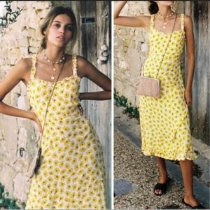 Faithfull The Brand Floral Print Midi Length Dress